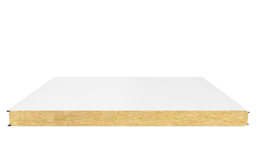 Стеновая сэндвич-панель (минеральная вата) 80 мм х 1190 мм (Гладкая)